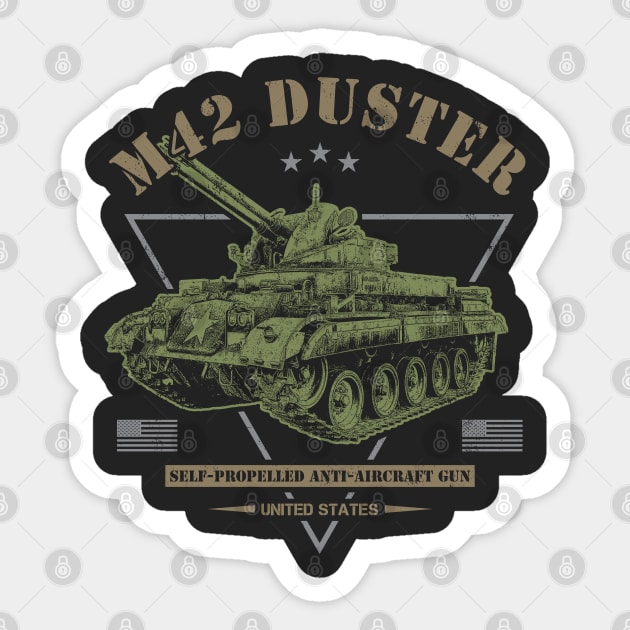 M42 Duster Sticker by Military Style Designs